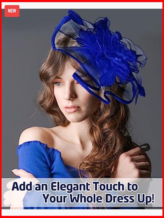 6-Piece Fascinator Hat Set for Women, Derby Cocktail Tea Party Organza